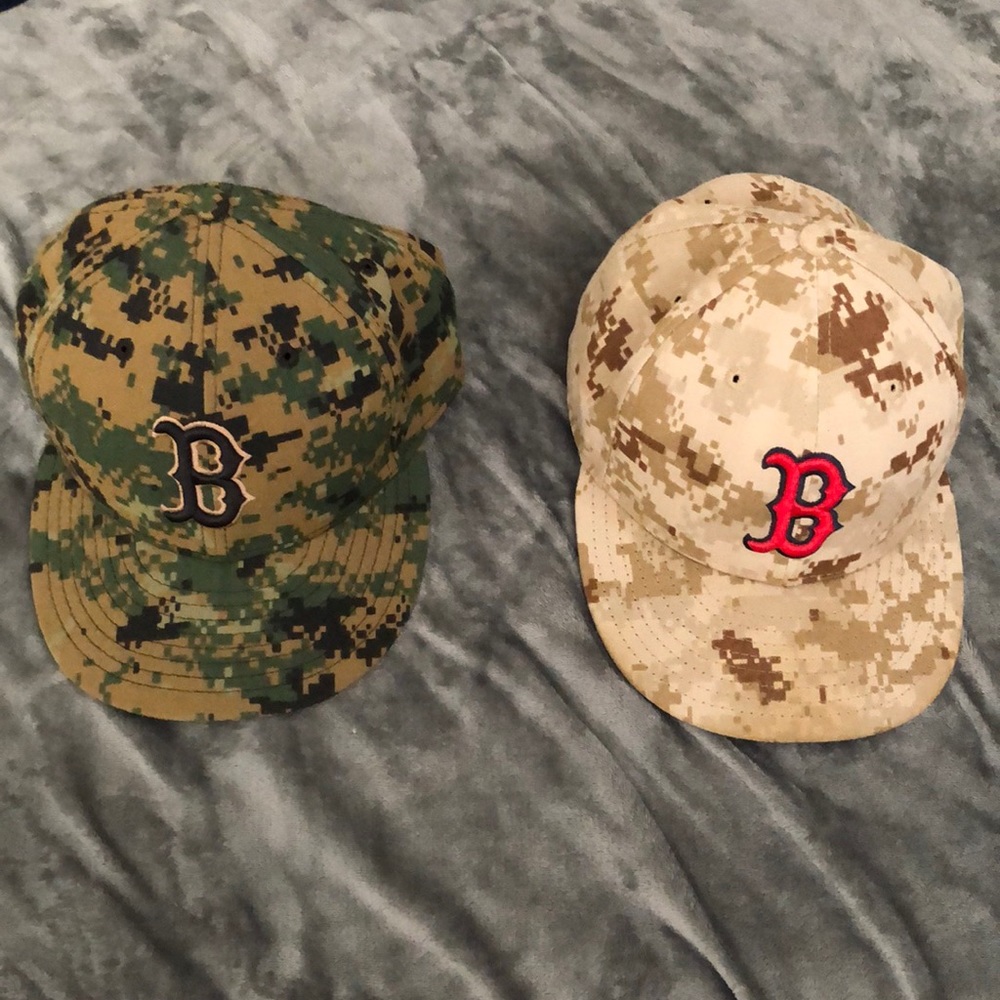 2 Camo Boston Red Sox Hats